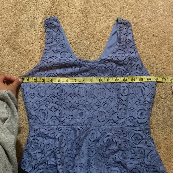 Blue lace peplum top - Picture 2 of 5